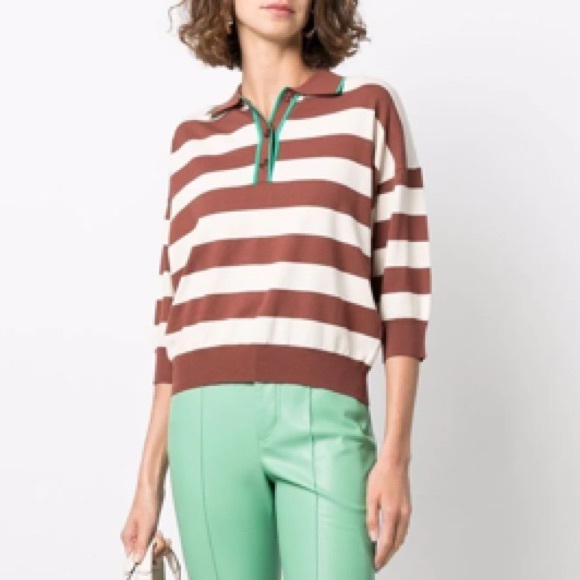 Striped 3/4 sleeve polo by Essential Antwerp - Picture 4 of 4